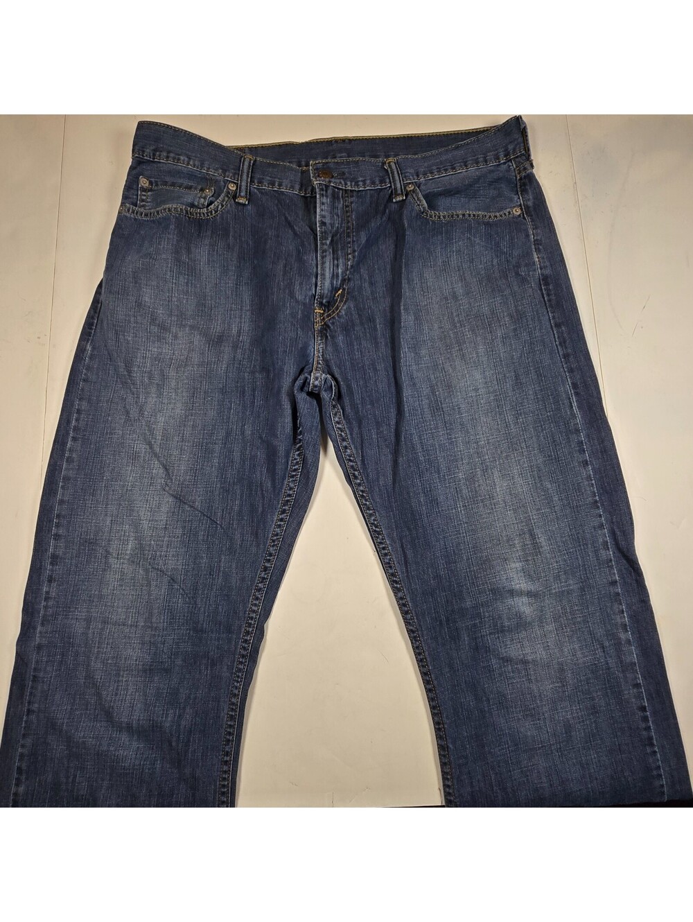 Levi's 514 Straight Fit Jeans Men's Size 36x32 Blue Dark Soft Wash Denim Pants